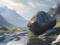 在一片静谧的山谷中，隐藏着一块被岁月遗忘的石头，它静静地躺在那里，仿佛在诉说着一个古老的故事。这就是影石，一块看似普通却又蕴含着无尽奥秘的石头